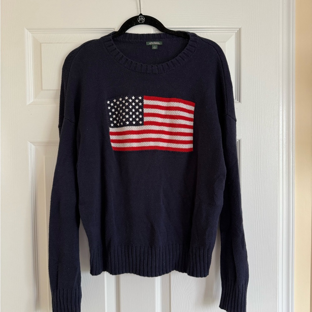 OPEN TO OFFERS!!! wild fable Navy Crewneck Sweater with American Flag